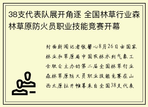 38支代表队展开角逐 全国林草行业森林草原防火员职业技能竞赛开幕